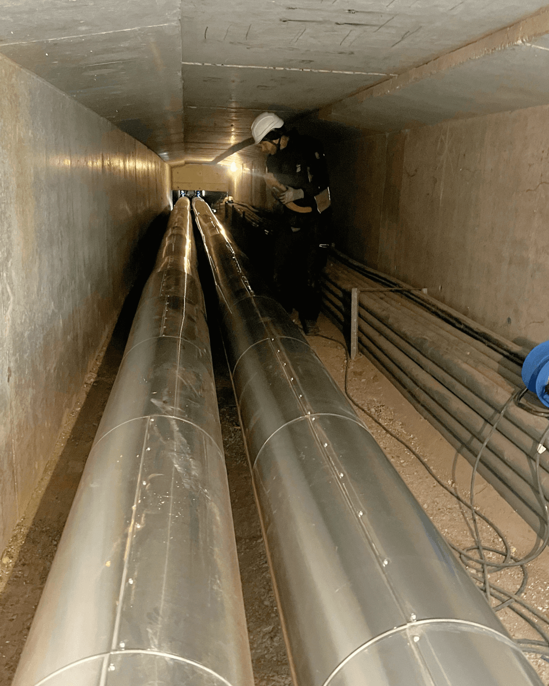 Calorifugeage de reseaux d'eau en milieu confine - Pont de l'Europe