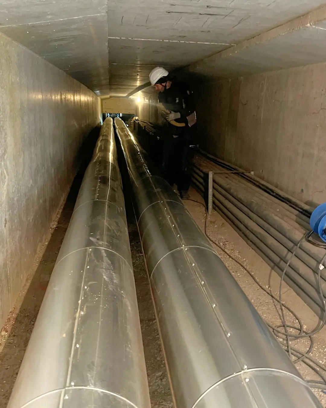 Calorifugeage de réseaux d'eau en milieu confiné - Pont de l'Europe