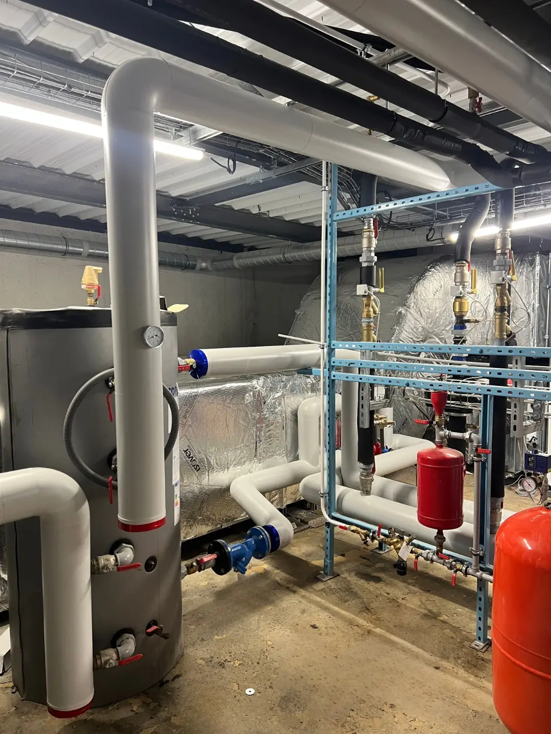 Reseau de chaufferie calorifuge avec protection PVC - Saint-Leu-la-Foret